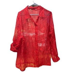 Host Pick! TanJay Red Plus Size Blouse